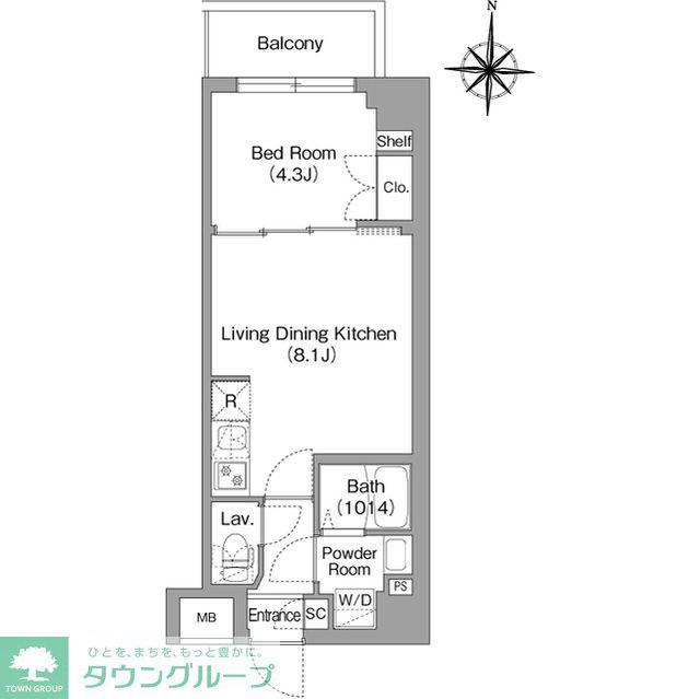 BPRレジデンス大島(1LDK/3階)の間取り写真