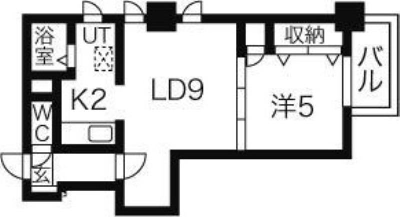 パークヒルズ円山(1LDK/3階)の間取り写真
