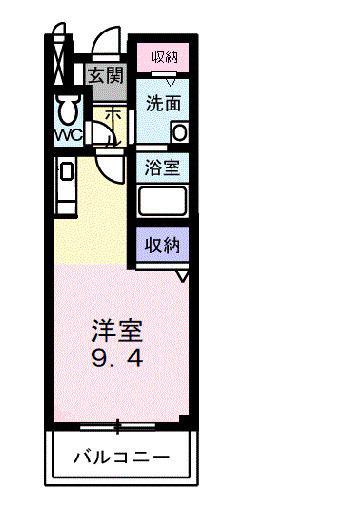 エクセランT(1K/2階)の間取り写真