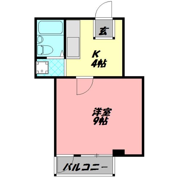 グリーンプラザ(1K/2階)の間取り写真