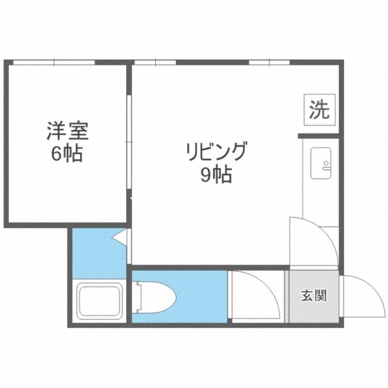 キラメック409(1LDK/2階)の間取り写真