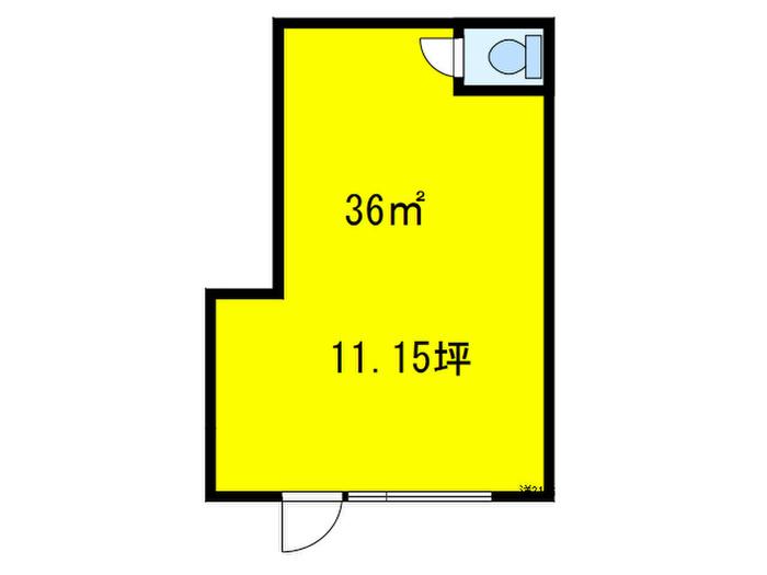 オータムヒルズ(ワンルーム/1階)の間取り写真