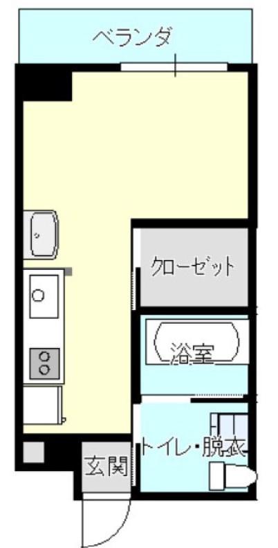 EASE COURT HAMBY(ワンルーム/3階)の間取り写真