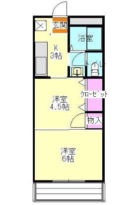 スペリオーレ(2K/3階)の間取り写真