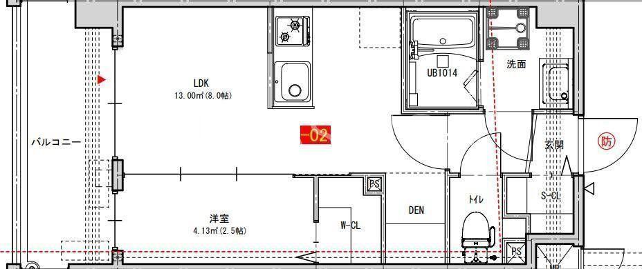 MODERN PALAZZO博多FRONT(1LDK/5階)の間取り写真
