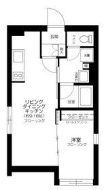 RUYGO神楽坂(1LDK/5階)の間取り写真
