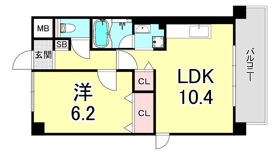 ハウオリ・ハレ(1LDK/1階)の間取り写真