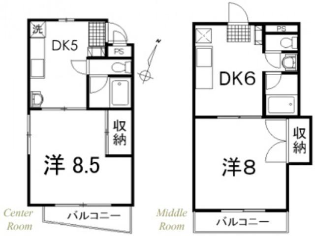 エスペールI(1DK/3階)の間取り写真