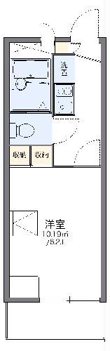 レオパレスクレールメゾンII(1K/3階)の間取り写真