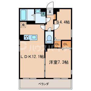 東武東上線 上板橋駅 徒歩13分 4階建 築3年(1SLDK/4階)の間取り写真
