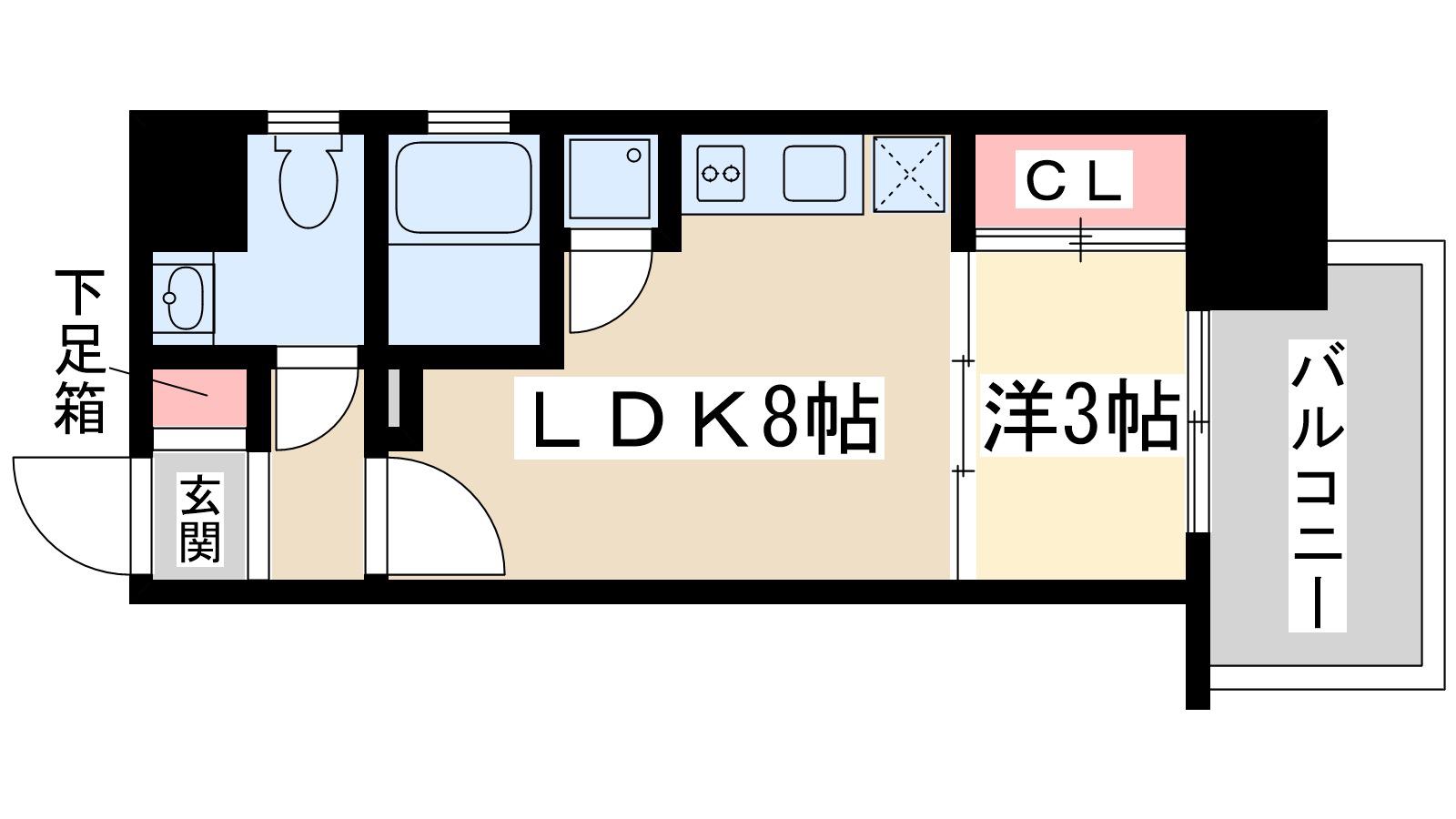 セレニテ新大阪(1LDK/6階)の間取り写真