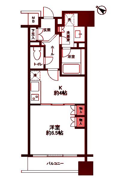 アルス川崎ベニッシモ(1K/9階)の間取り写真