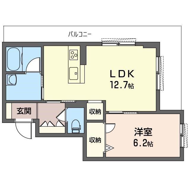 グランシエル(1LDK/4階)の間取り写真