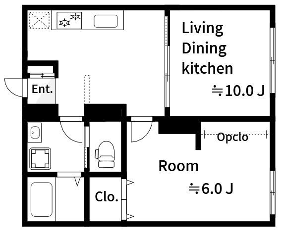 CASA IZUMI(1LDK/1階)の間取り写真