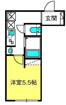 アスコット大宮北(1K/2階)の間取り写真