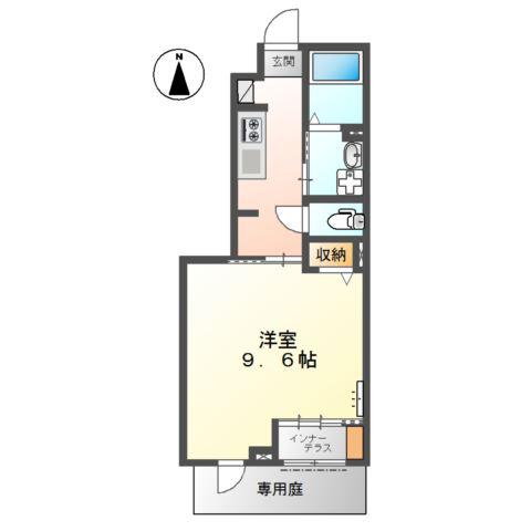 2020(1K/1階)の間取り写真