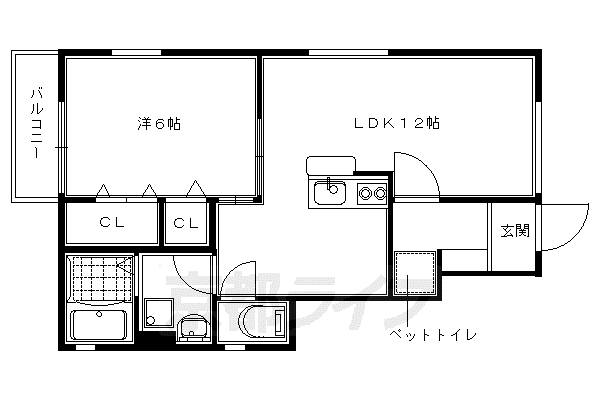 ハイツセシル(1LDK/1階)の間取り写真