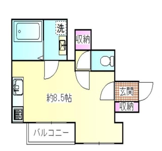 メゾン ケイ(ワンルーム/1階)の間取り写真