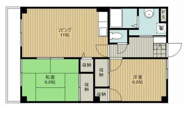 センチュリー21(2LDK/2階)の間取り写真