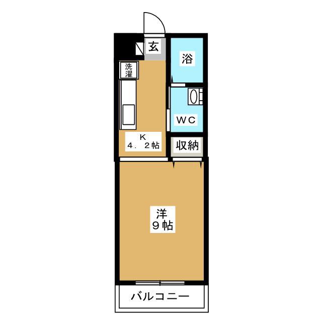 AQUOSY(1K/2階)の間取り写真