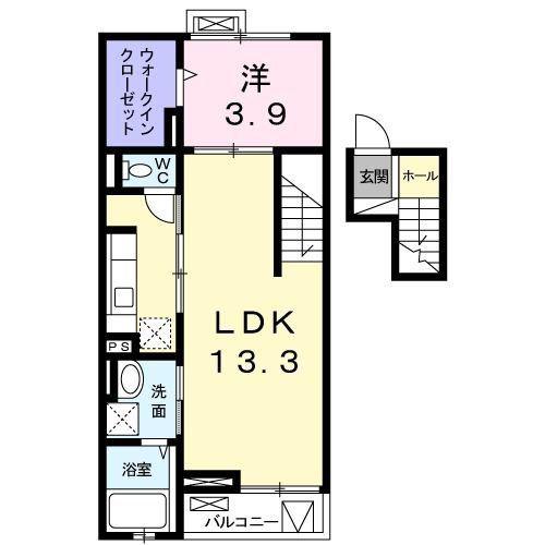 CENTRAL COLINE(1LDK/4階)の間取り写真