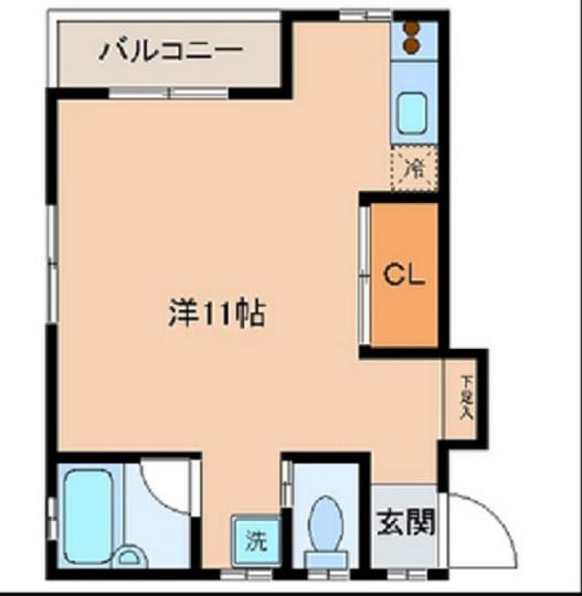 パオネII(ワンルーム/4階)の間取り写真