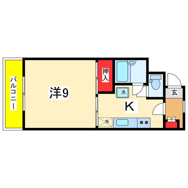 メゾンドコリン(1K/2階)の間取り写真