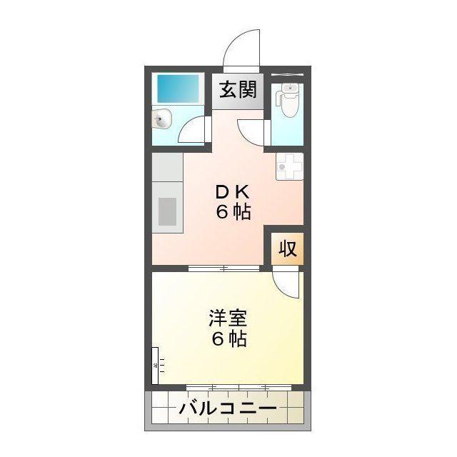コーポ田中(1DK/1階)の間取り写真