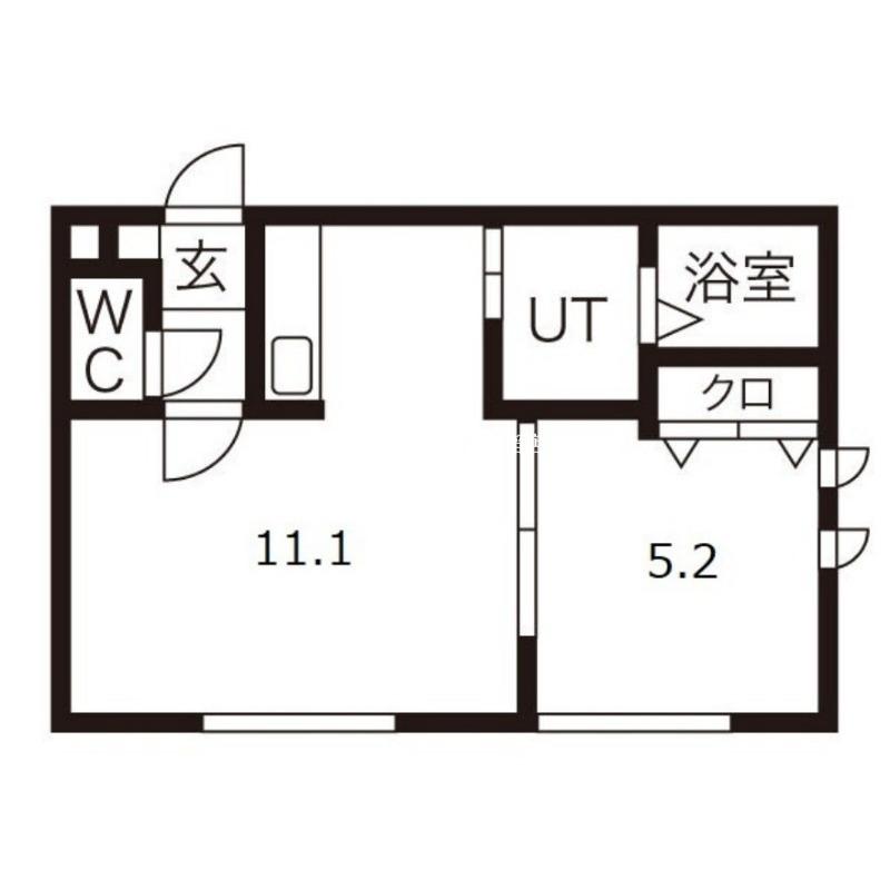 VOLTA(1LDK/1階)の間取り写真