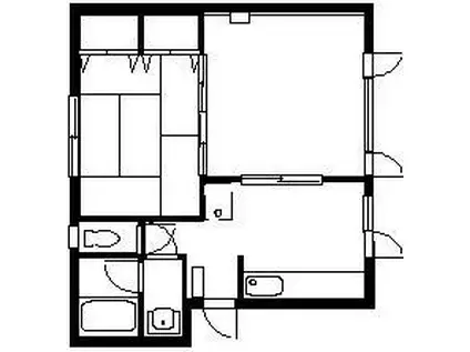 ラ・フォーレフェリシテ(2K/1階)の間取り写真