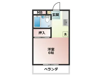 メゾンフォレスト(1K/3階)の間取り写真