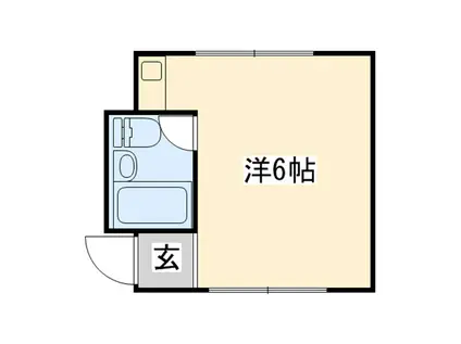 米田マンションI(ワンルーム/3階)の間取り写真