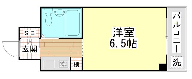 モリタハイツ(1K/5階)の間取り写真