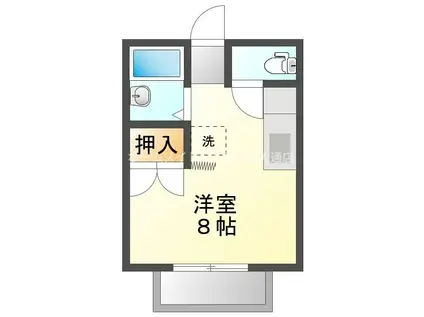 アネックス(ワンルーム/2階)の間取り写真