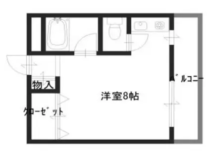アルモカーサMOZU(ワンルーム/2階)の間取り写真