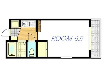 パークサイド今里(1K/3階)の間取り写真