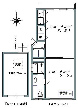オクサワシュルメール(1LDK/3階)の間取り写真