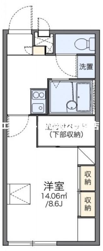 レオパレスCATS(1K/2階)の間取り写真