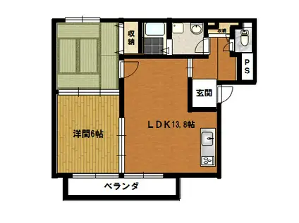 MOON-ARK28(2LDK/2階)の間取り写真