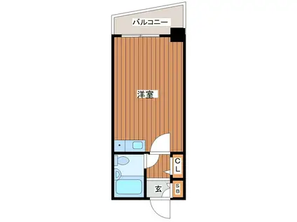 喜六 ハイツ(ワンルーム/5階)の間取り写真