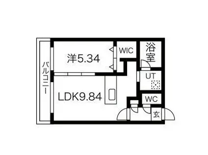 GRAN-平岸4-4MS(1LDK/3階)の間取り写真