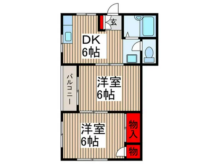 キャッスル増田 2階階 間取り