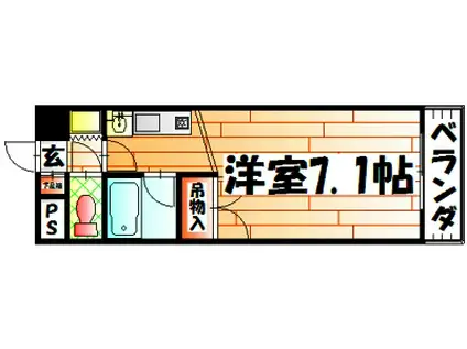 アルテハイム門司駅前(ワンルーム/6階)の間取り写真