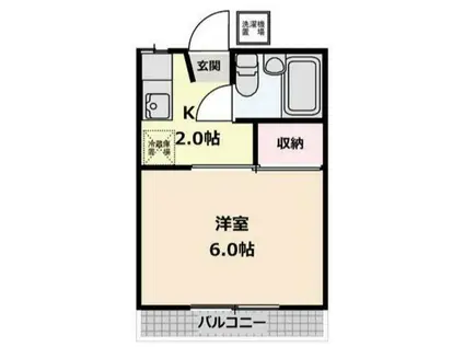 メゾンリビエラ(1K/1階)の間取り写真