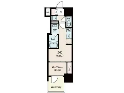 セレニテ三宮リアン(1DK/6階)の間取り写真