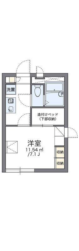 レオパレスハイムシード(1K/2階)の間取り写真