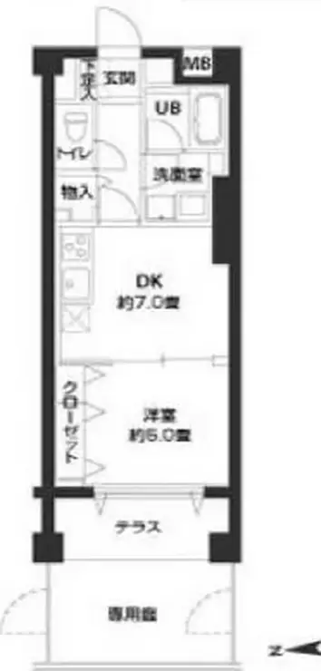 カスタリア自由が丘 2階階 間取り