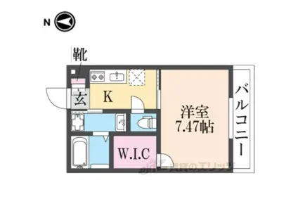 K S RESIDENCE瓢箪山(1K/2階)の間取り写真