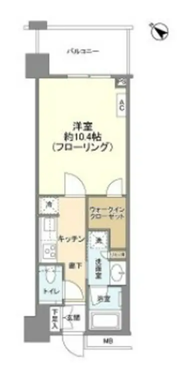 クロスエアタワー 11階階 間取り