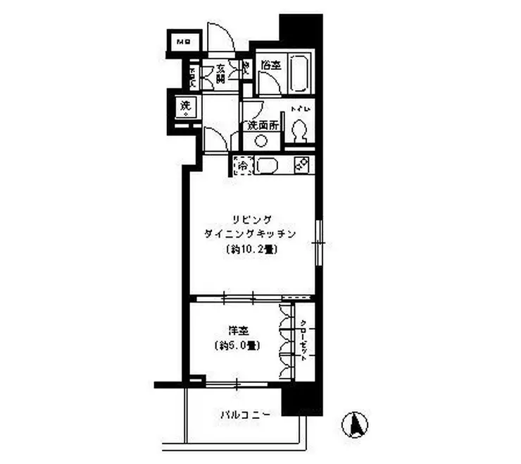 KDXレジデンス芝公園 9階階 間取り